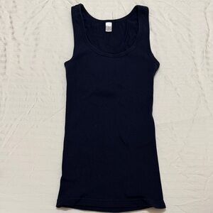 J.Crew mesh-lined tank top in navy blue.